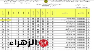 إنهاء الانتظار.. إعلان نتائج الصف السادس الإعدادي 2025 الدور الثاني رابط مباشر للحصول على نتيجتك PDF 1